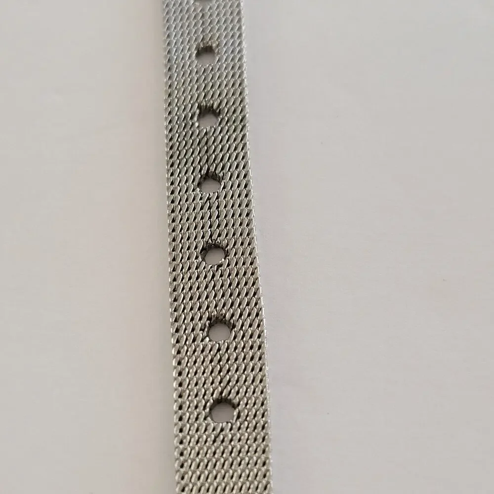 Capezio Womens Watch White Dial Silver Case Mesh Bracelet Quartz Analog